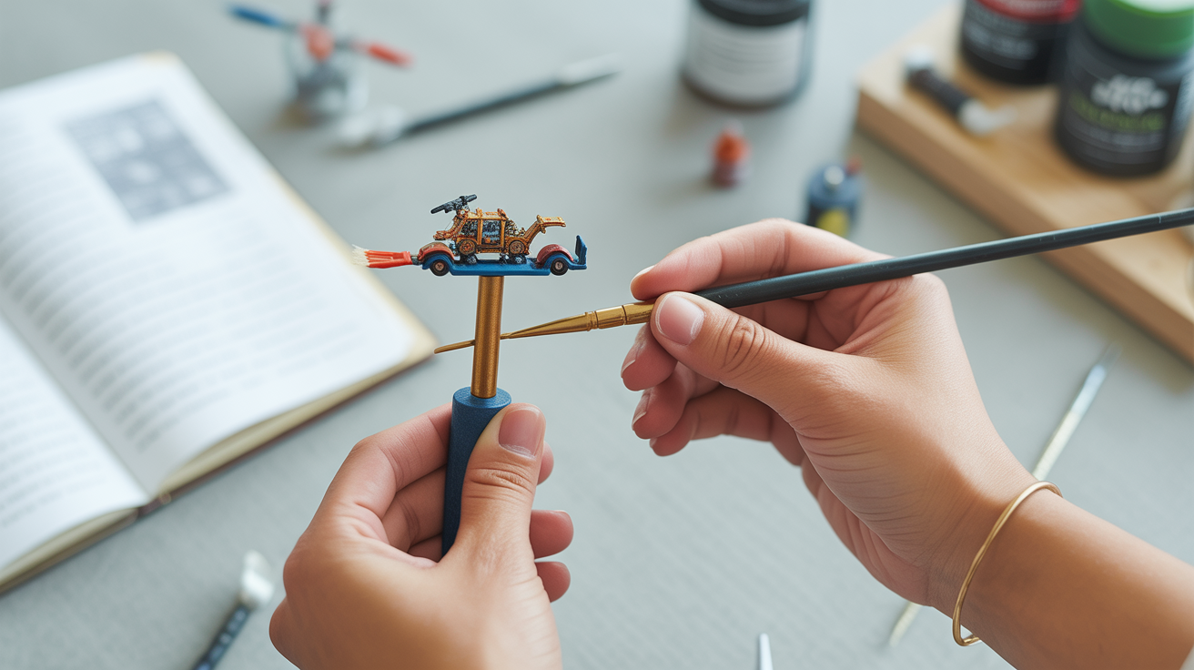 How to Mount Minis on a Handle for Painting